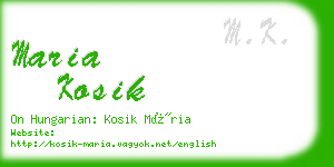 maria kosik business card